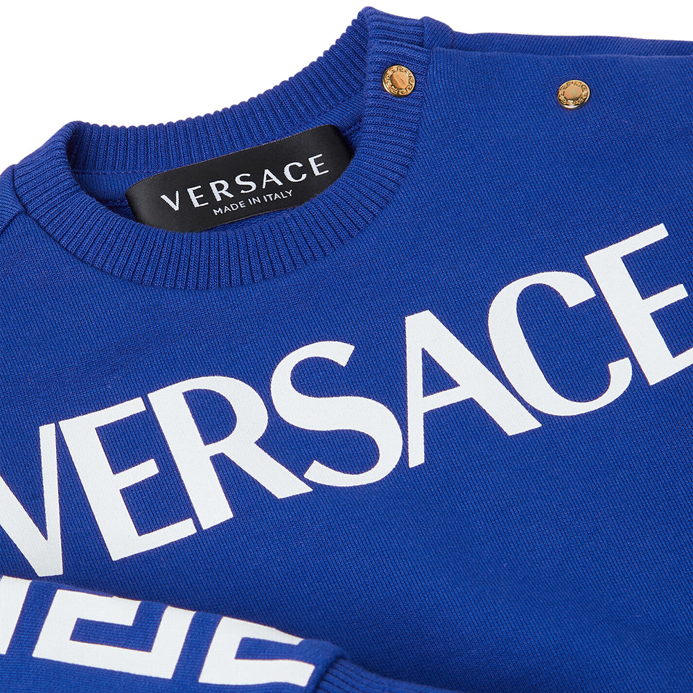 Versace Baby Boys Logo Sweatshirt Blue 36M