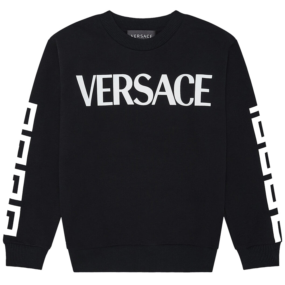 Versace Boys Logo Sweatshirt Black 6Y