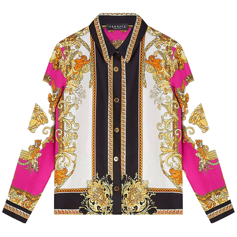 Printed Silk Shirt in Multicoloured - Versace