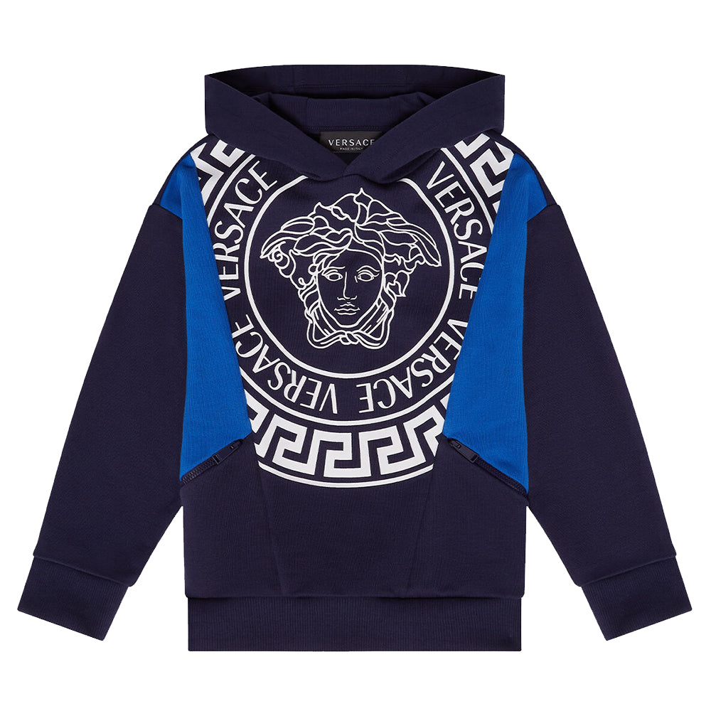 Versace Boys Medusa Hoodie Blue 12Y