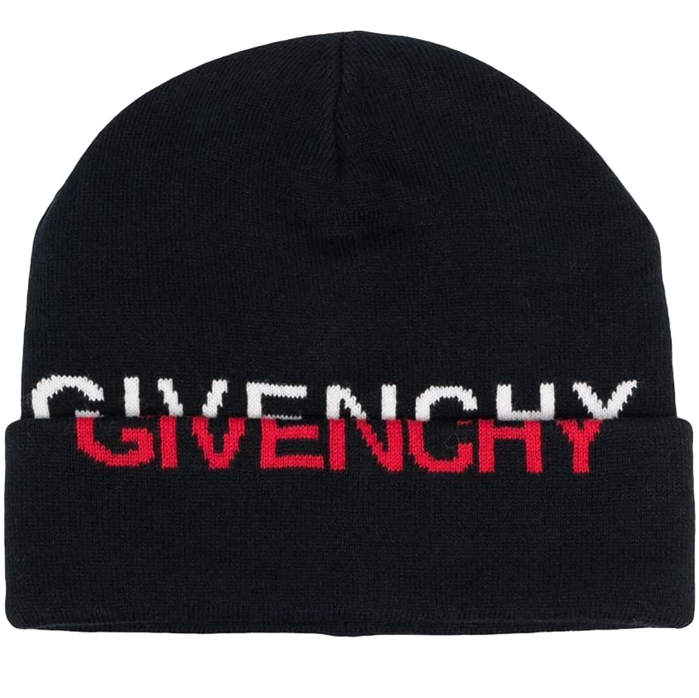Givenchy Boys Logo Wool Hat Black - One Size