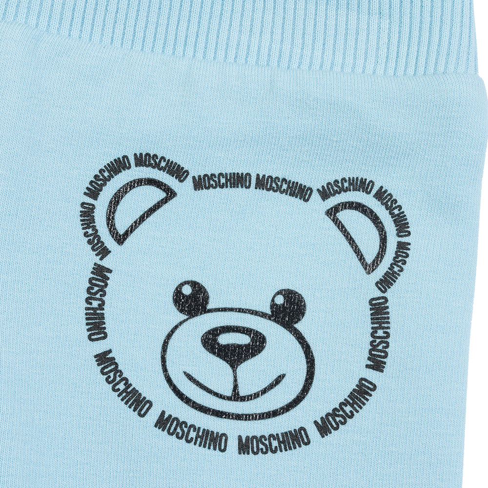 Moschino Baby Boys Teddy Bear Fleece Pants Blue 18M