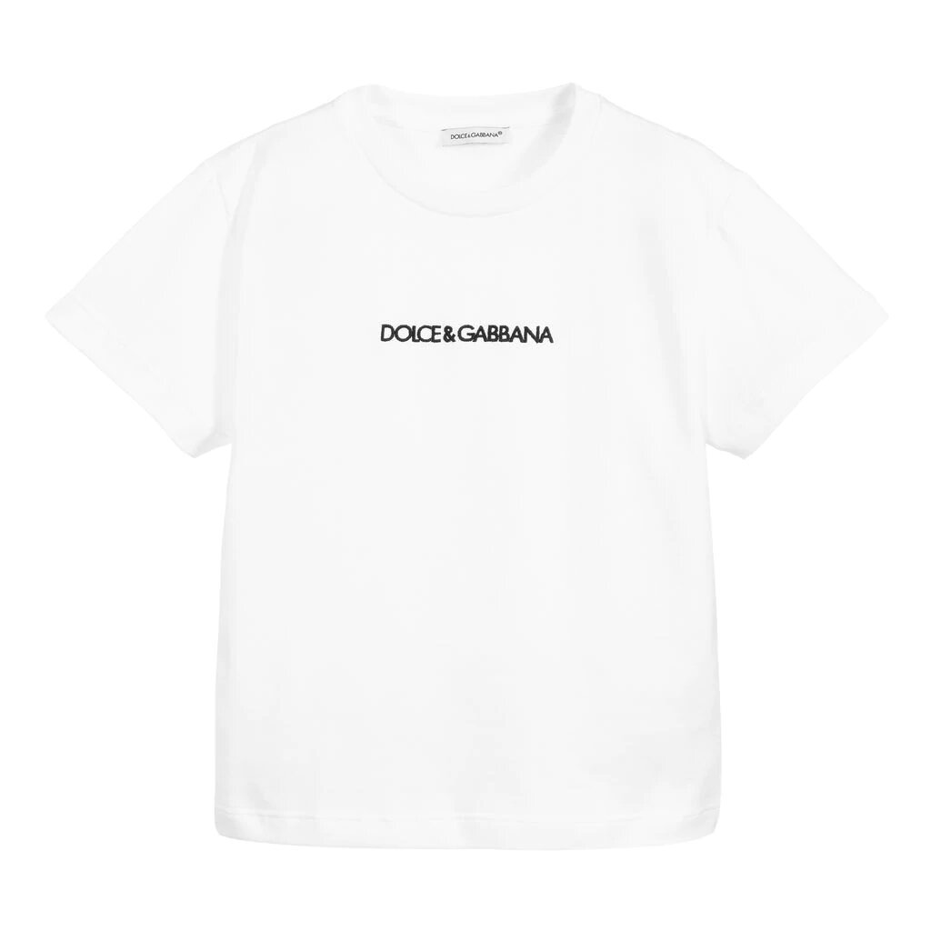Dolce & Gabbana Unisex Kids Cotton Logo T-shirt White 12Y