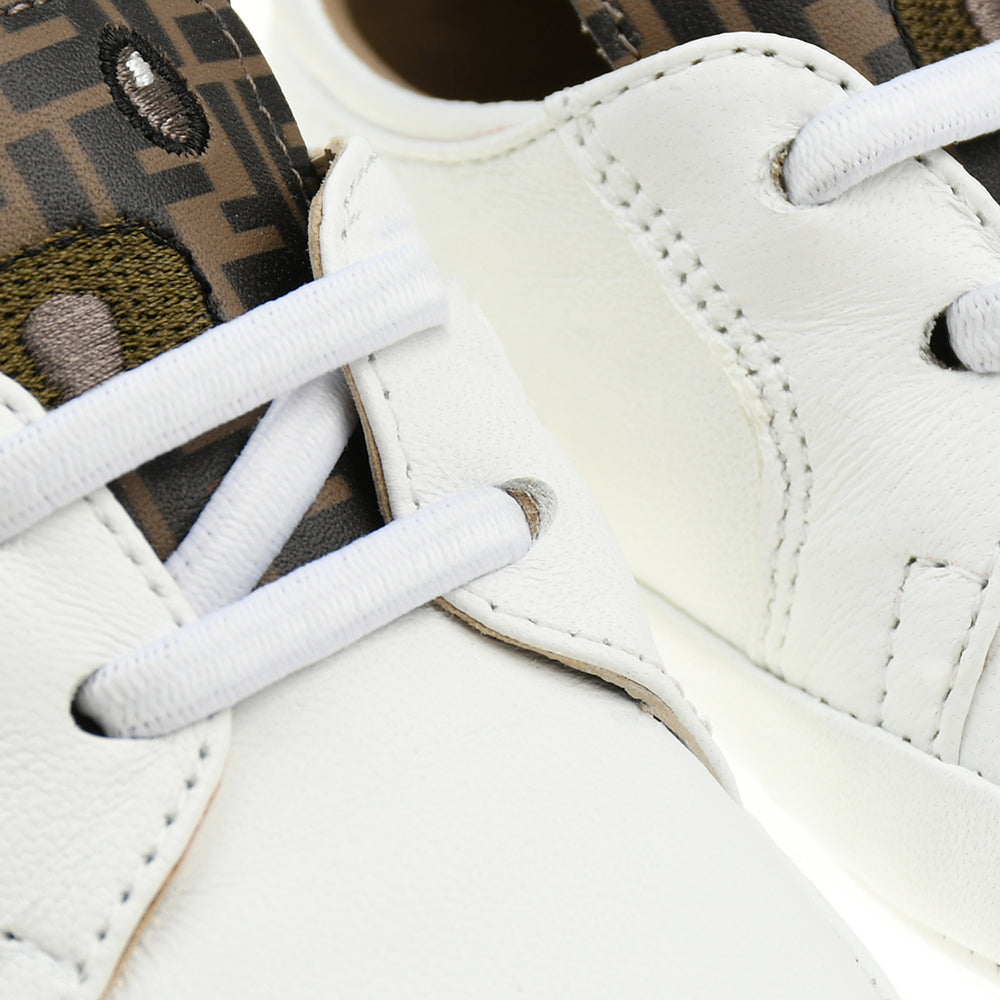 Fendi Babys Unisex Leather Trainers White EU 15