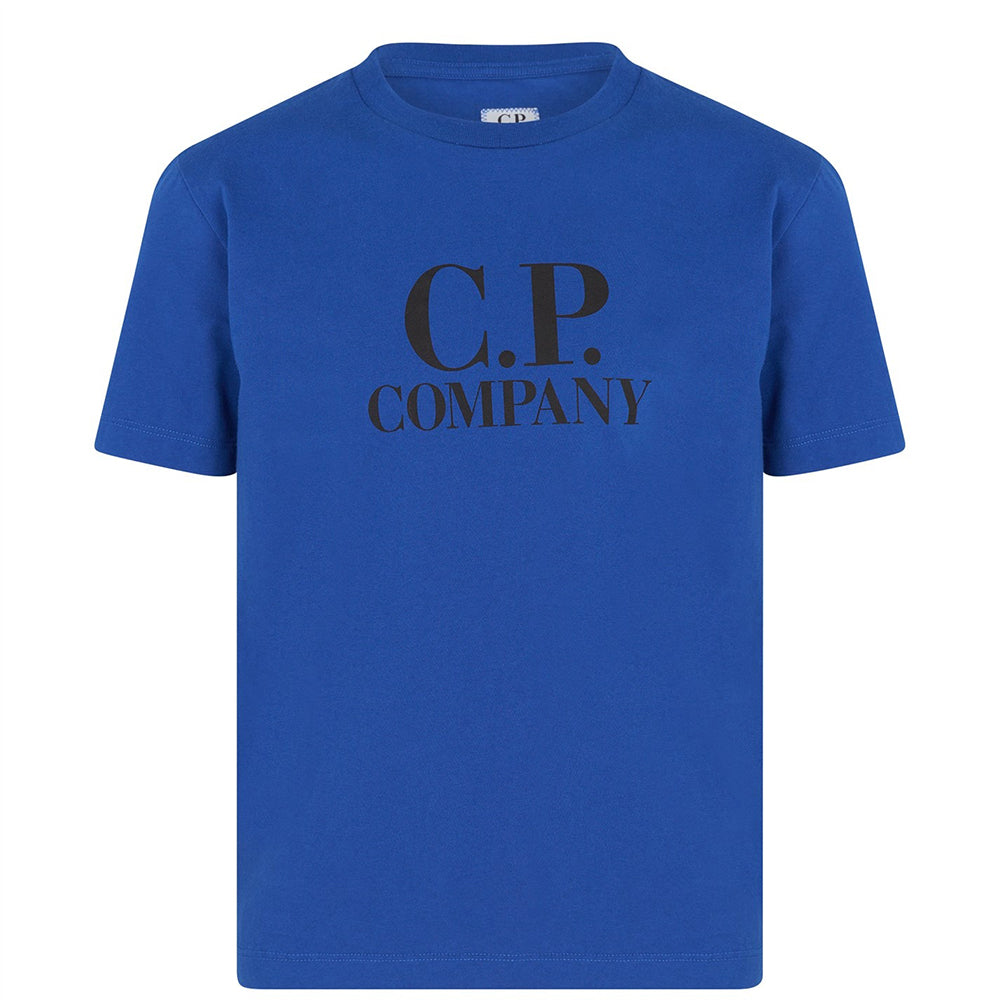 C.P Company Kids Logo Print T-shirt Blue 8Y