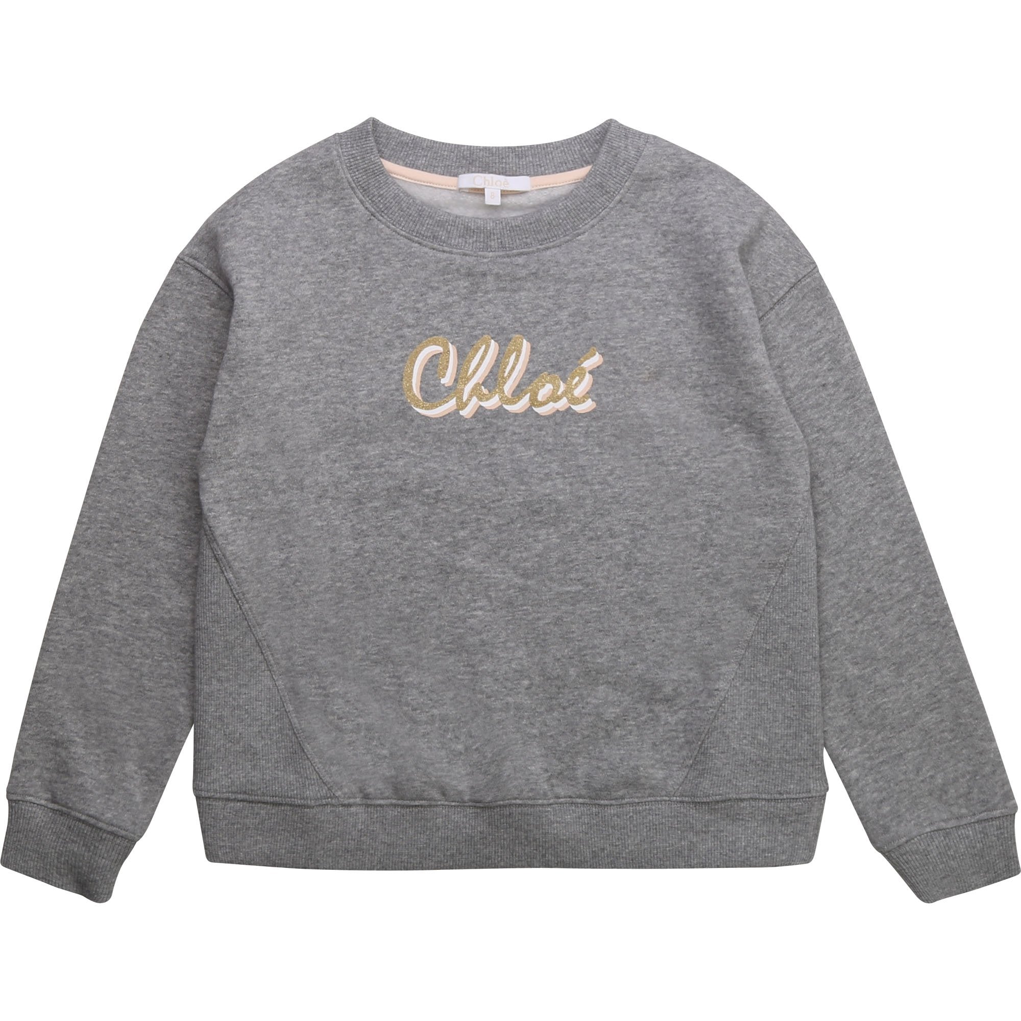 Chloé Girls Grey Logo Sweatshirt - 8Y GREY