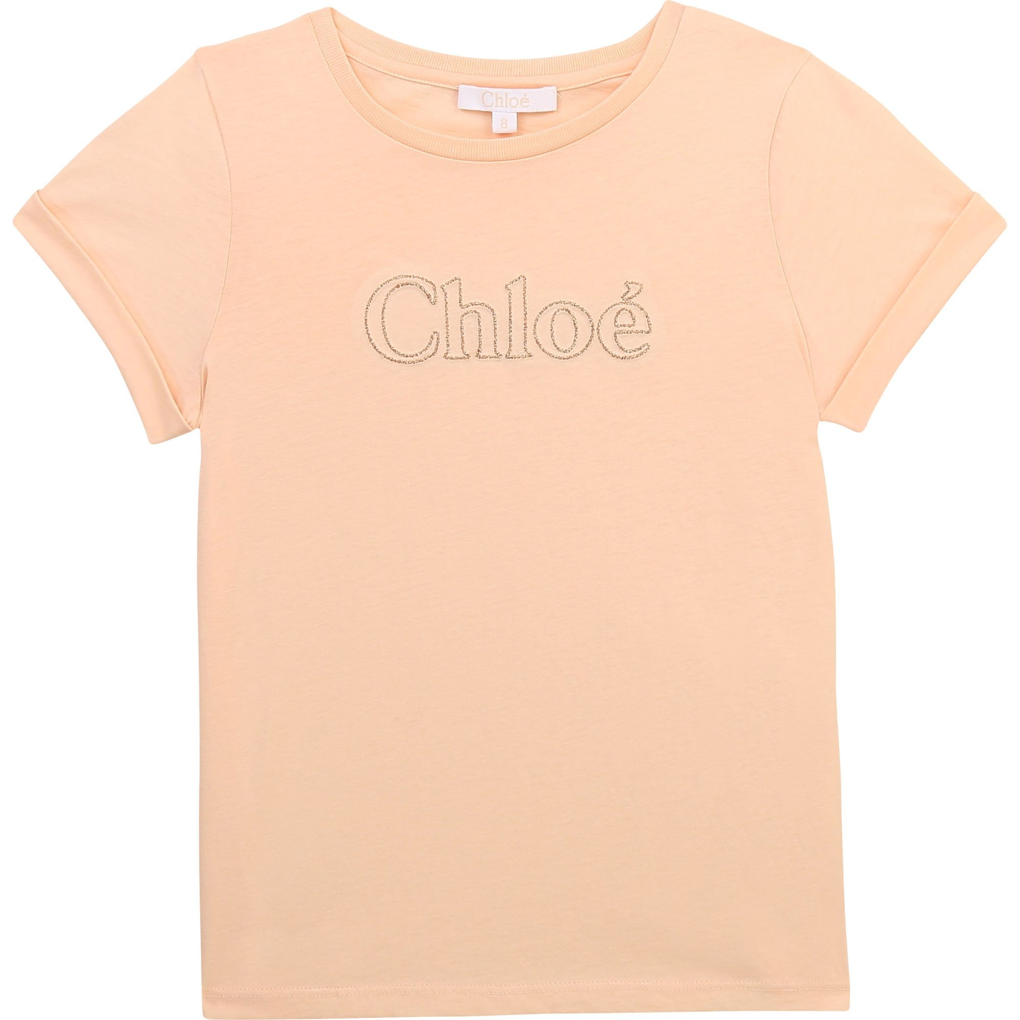 Chloé Girls Pale Pink Cotton Logo T-Shirt - 2Y PINK