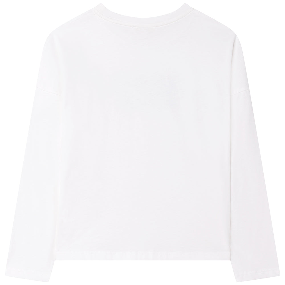 Chloe Girls Long Sleeve T-shirt White 10Y