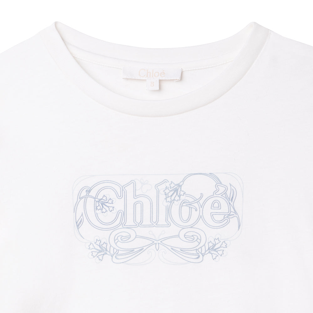 Chloe Girls Long Sleeve T-shirt White 14Y