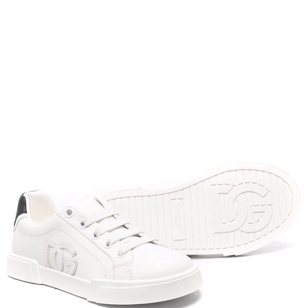 Dolce & Gabbana Boys DG Logo Sneakers White 34