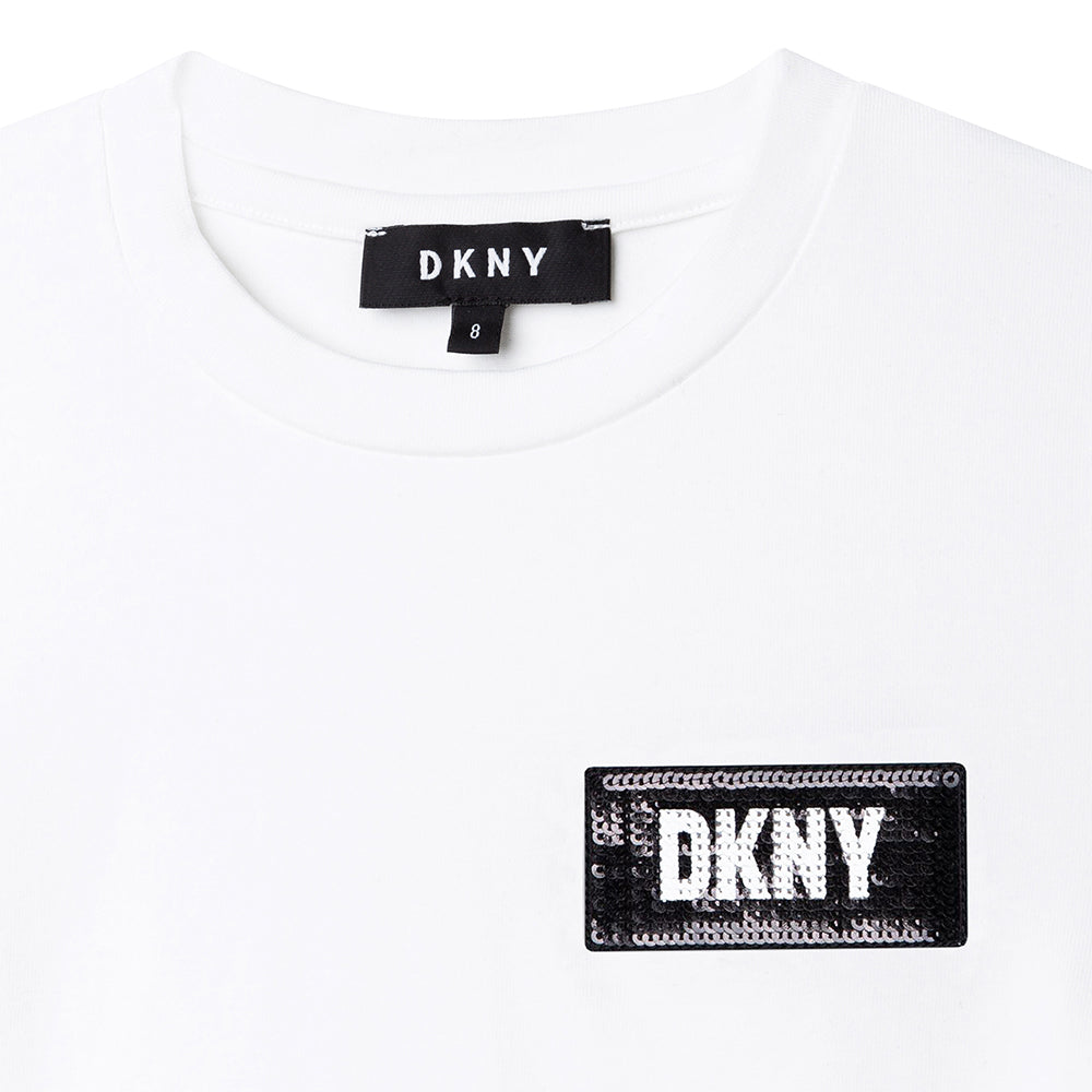 Dkny Girls Logo T-shirt White 14Y