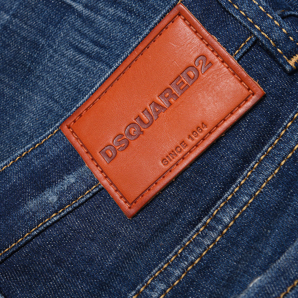 Dsquared2 Boys Dark Wash Straight Leg Jeans Navy 6Y Blue Denim