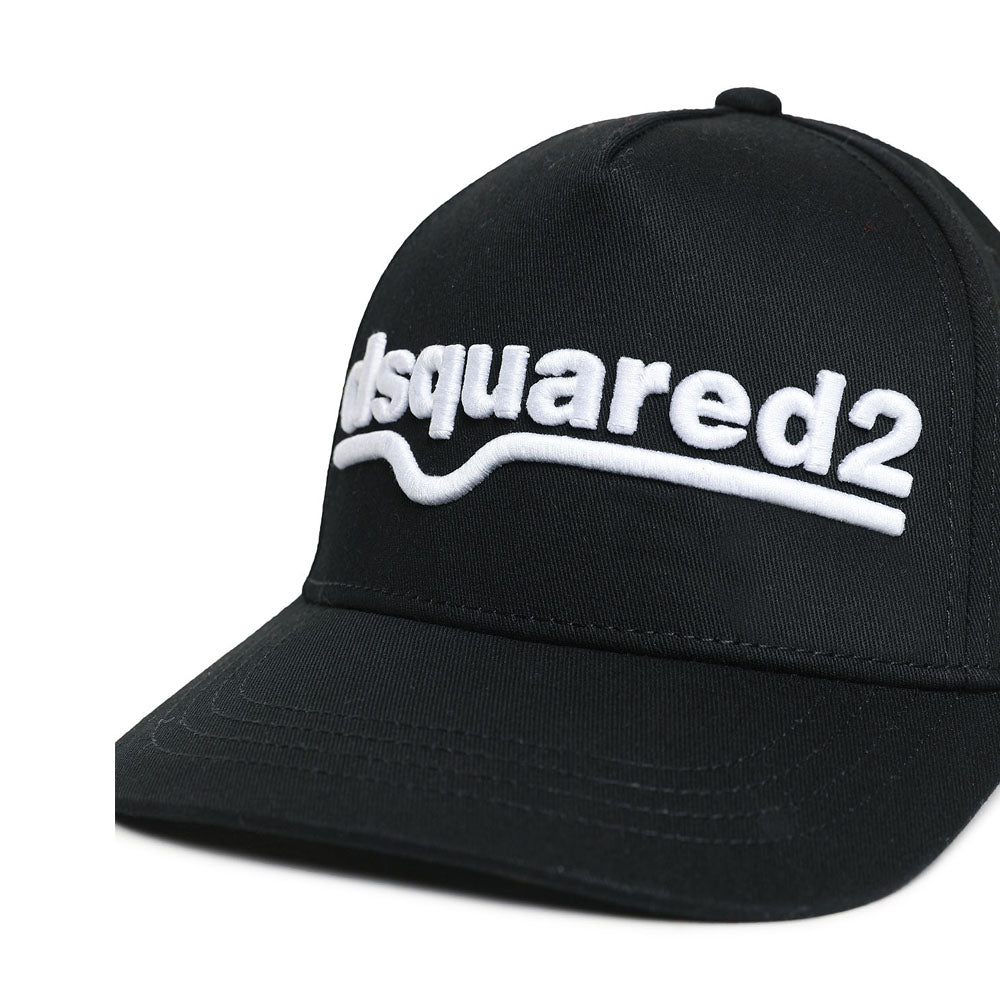 Dsquared2 Boys Logo Embroidered Cap Black 56 Cm