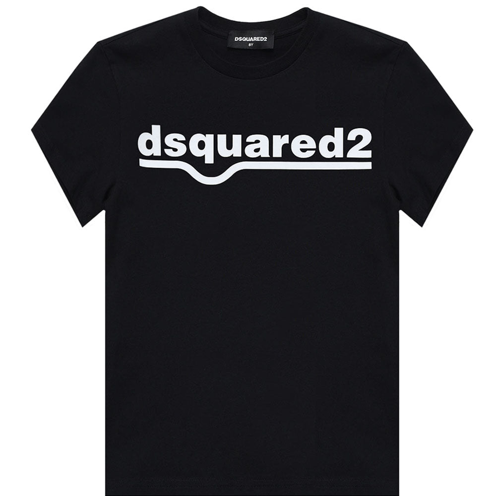 Dsquared2 Boys Logo Crew Neck T-shirt Black 10Y - 2023