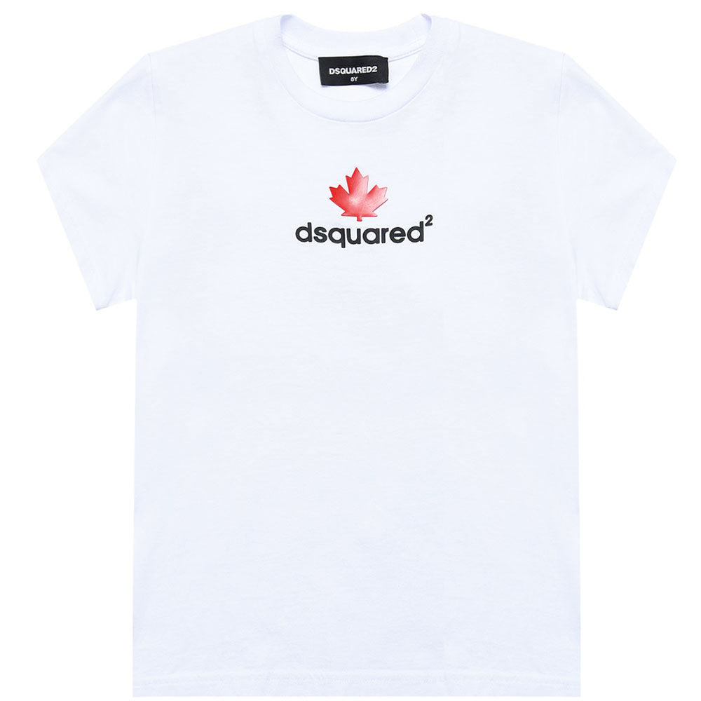 Dsquared2 Kids logo print cotton shorts - White