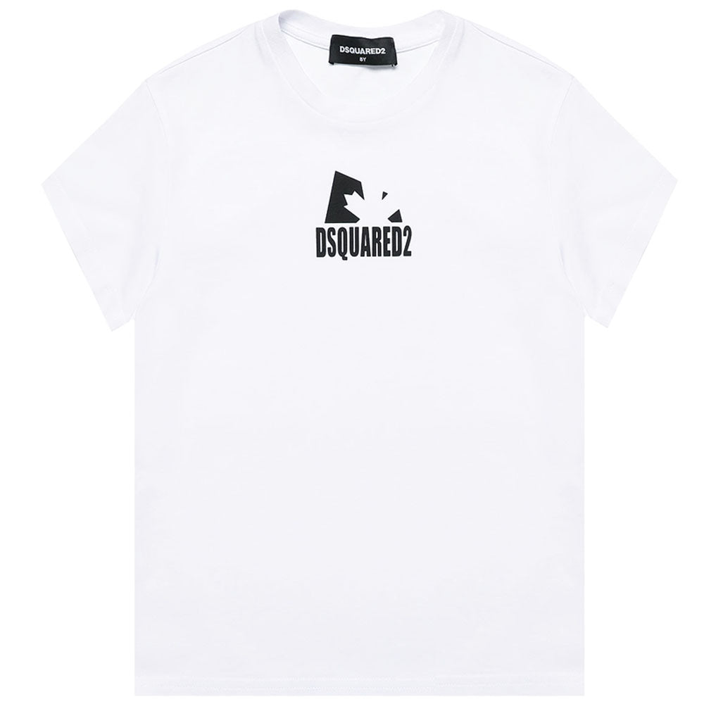 Dsquared2 Boys Logo Print Cotton T-Shirt White - 10Y WHITE - 2023