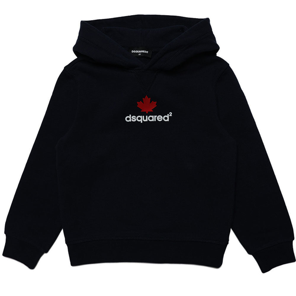 Dsquared2 Boys Logo Print Cotton Sweatshirt Black - 4Y BLACK