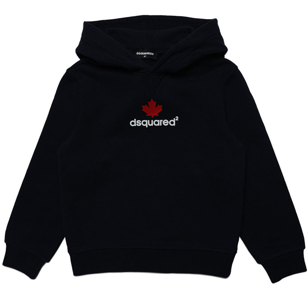 Dsquared2 logo-print cotton hoodie - Black