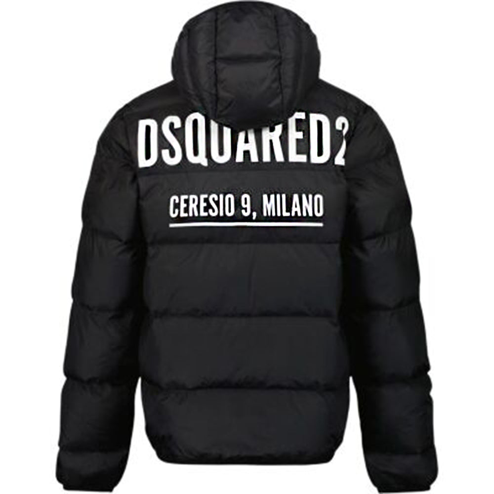 Dsquared2 Boys Hooded Logo Jacket Black 14Y