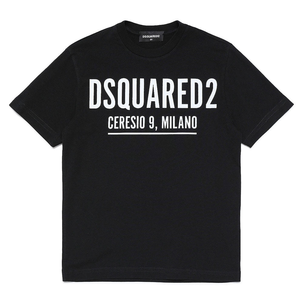 Dsquared2 Boys Logo T-shirt Black 10Y