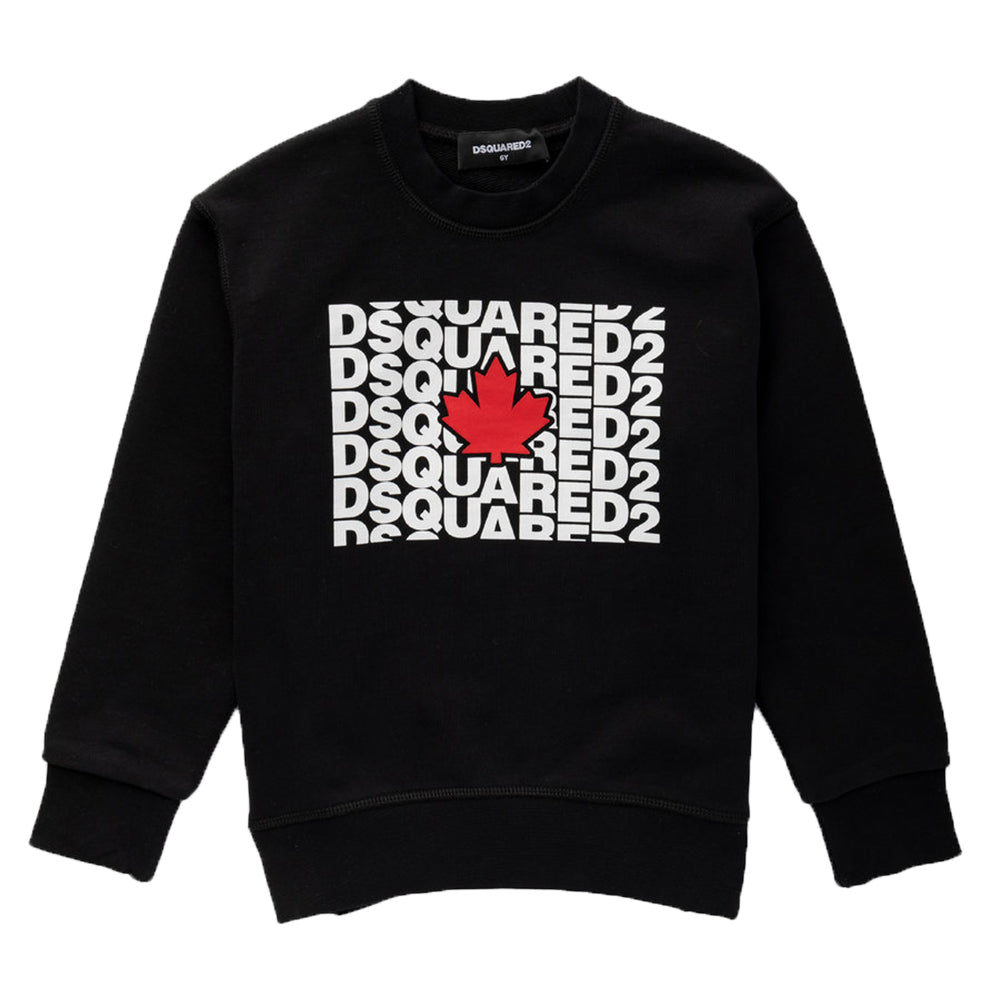 Dsquared2 Boys Cotton Sweater Black 10Y