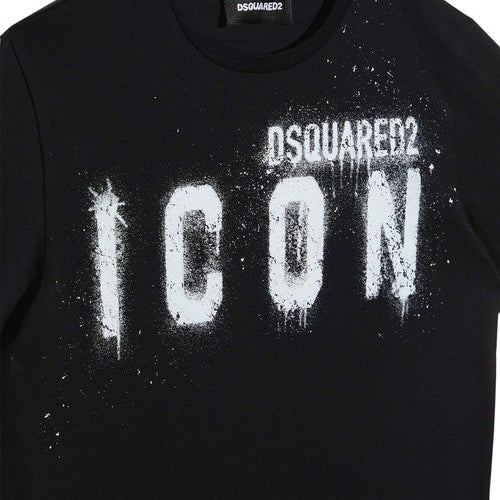 Dsquared2 Boys Spray Icon T-shirt Black 8Y