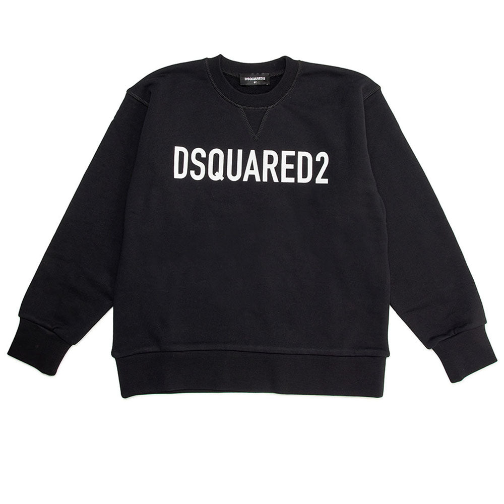 Dsquared2 Boys Logo Print Sweater Black 6Y