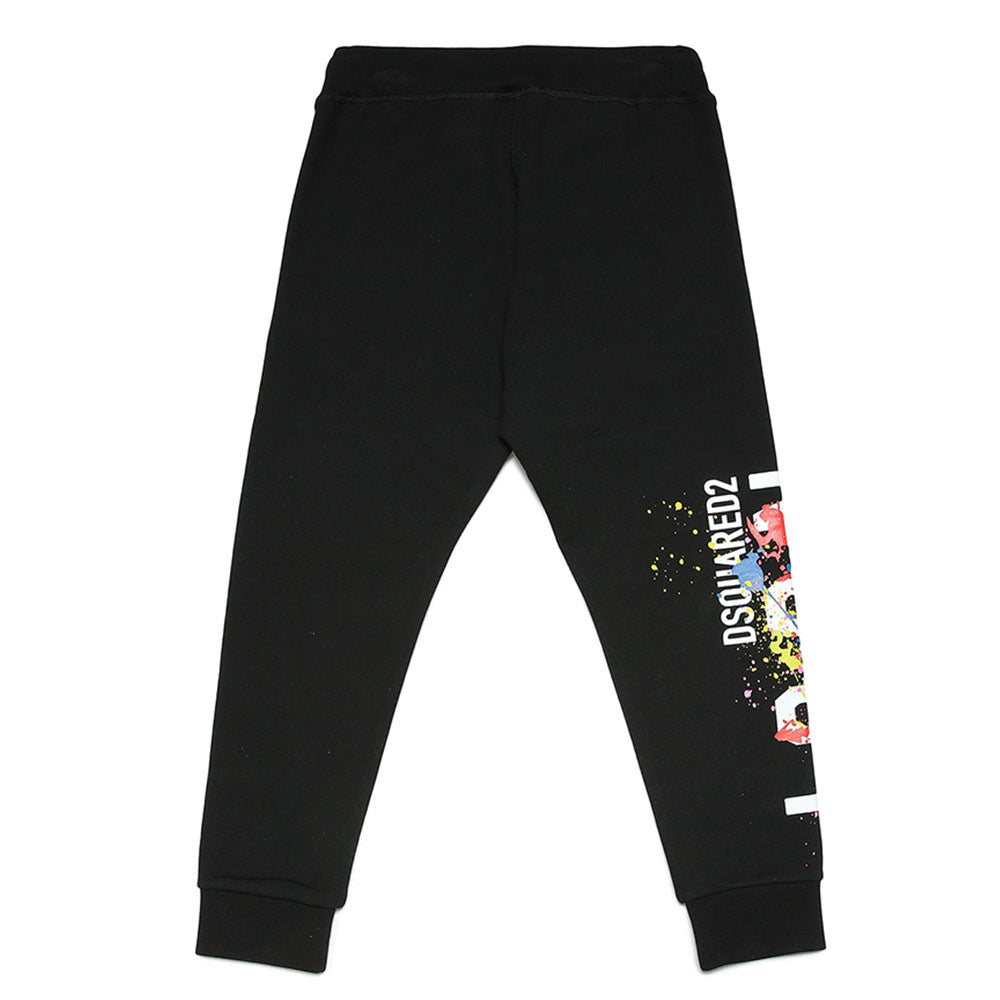 Dsquared2 Boys Icon Paint Splatter Joggers Black 14Y - 2024 ❤️  CooperativaShop ✓