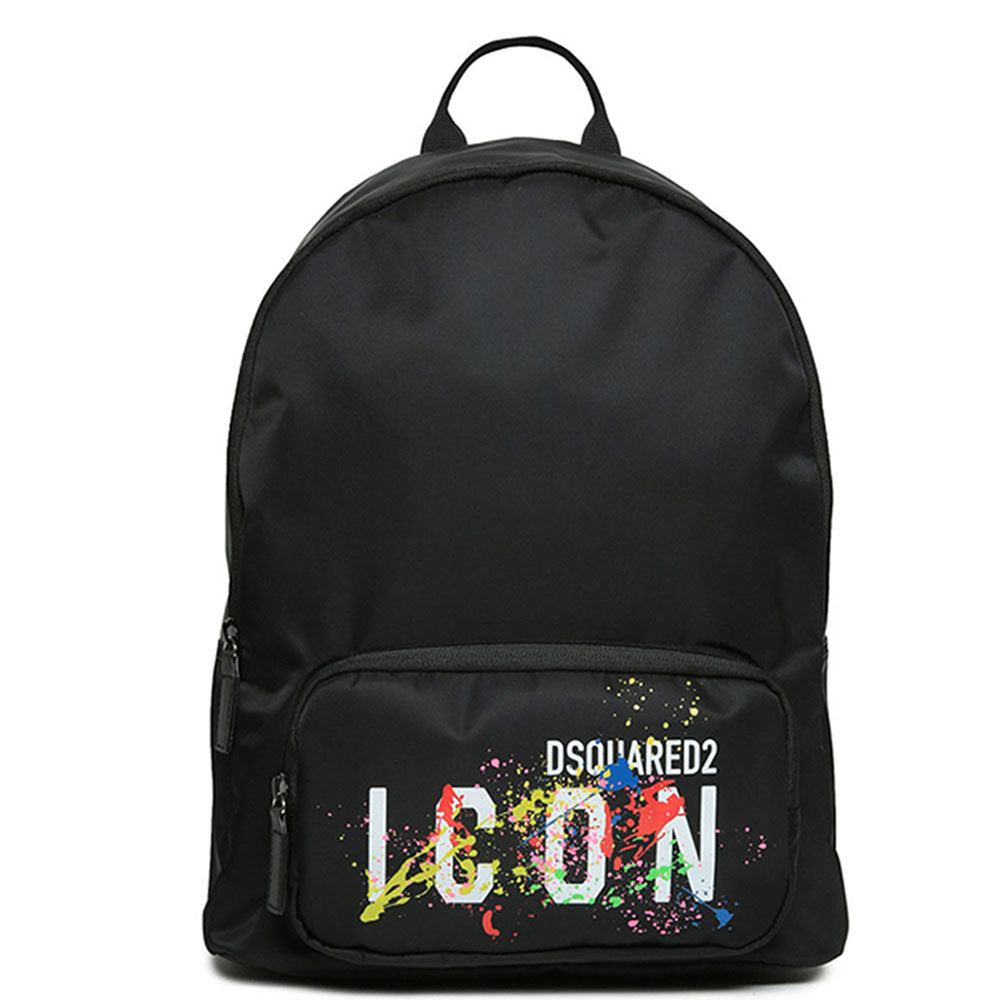 DSQUARED2 DSQUARED2 BOYS ICON PAINT SPLATTER BACKPACK,DQ1370D005TDQ900
