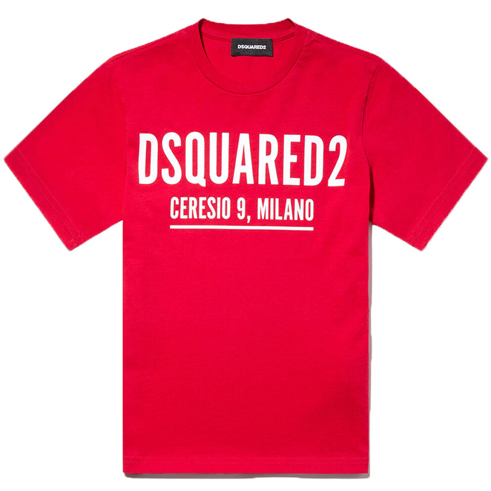 Dsquared2 Kids Cotton T-shirt Red 10Y - 2024 ❤️ CooperativaShop ✓