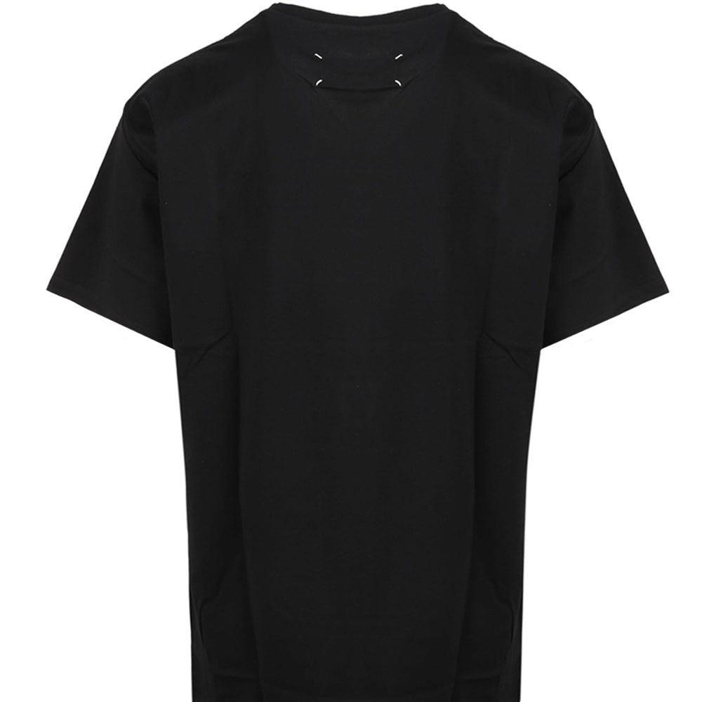 Maison Margiela Mens Slogan Print Round-neck T-shirt Black XL