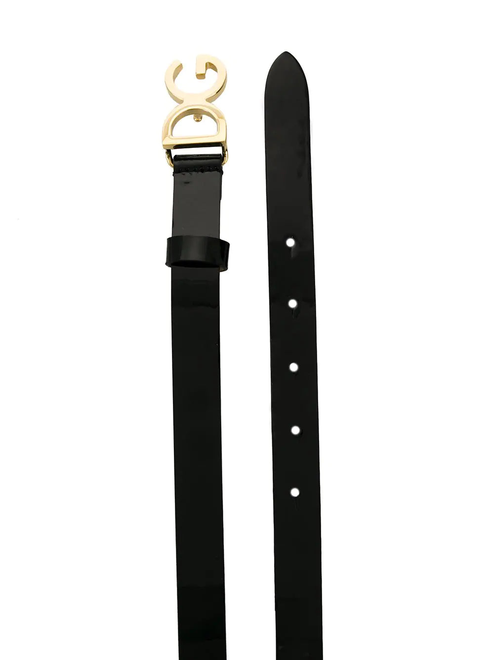 Dolce & Gabbana Girls Patent Belt Black 75 Cm