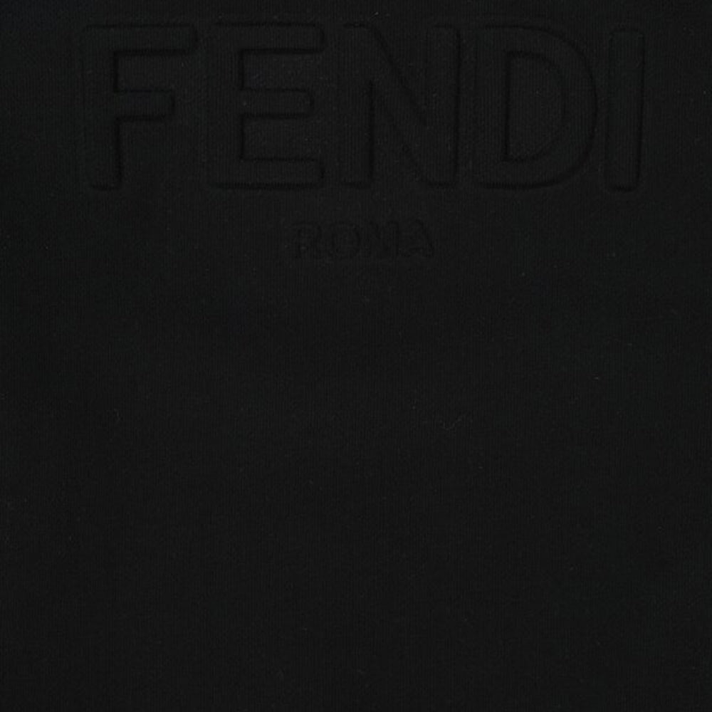 Fendi Boys Embossed Logo Hoodie Black 8A
