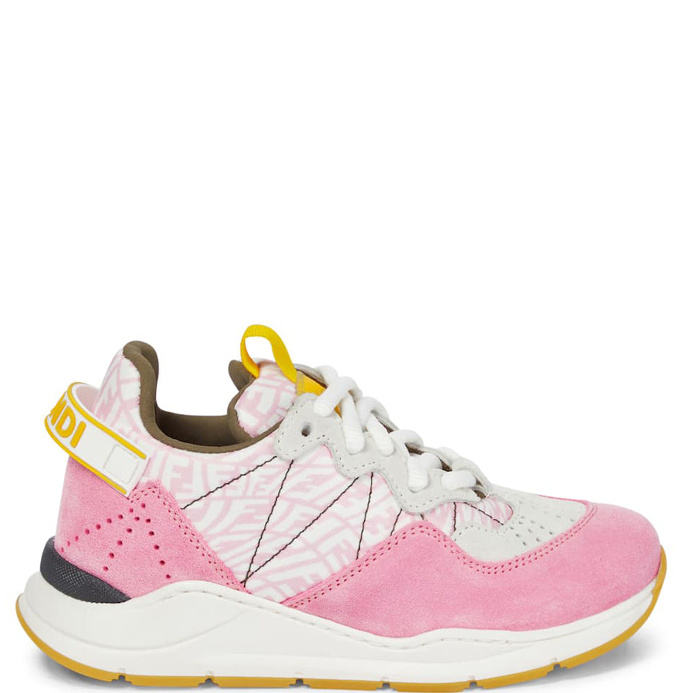 Fendi FF Suede Trim Sneakers Pink Eu35