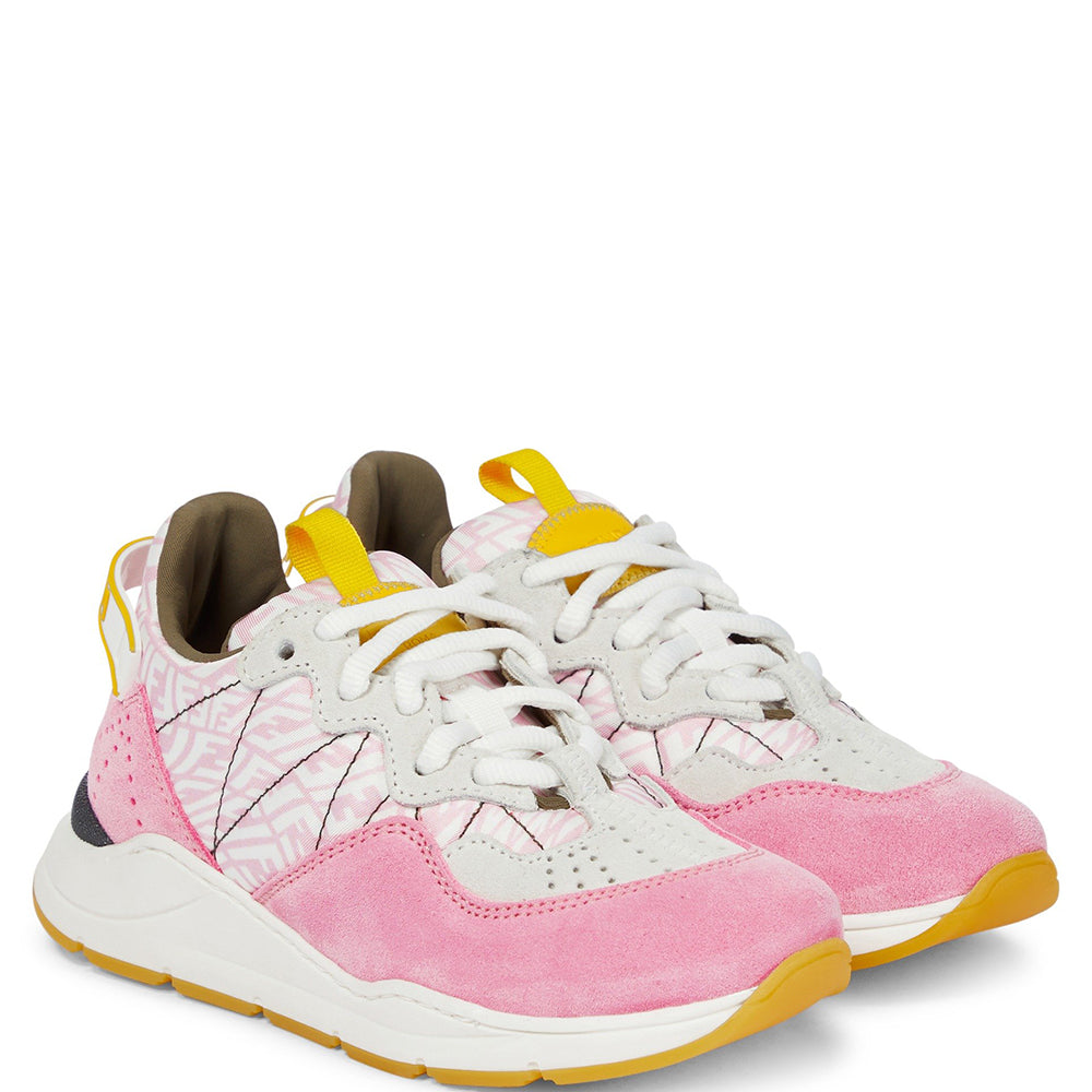 Fendi FF Suede Trim Sneakers Pink Eu39