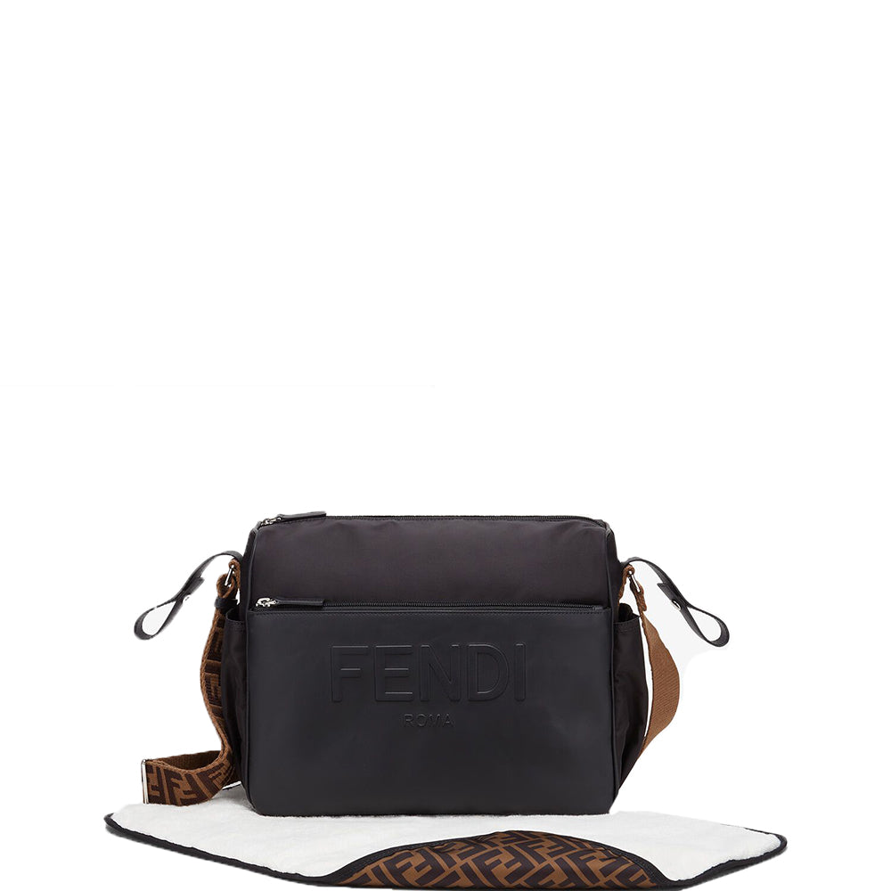 Fendi Unisex FF Logo Changing Bag Black - ONE SIZE BLACK