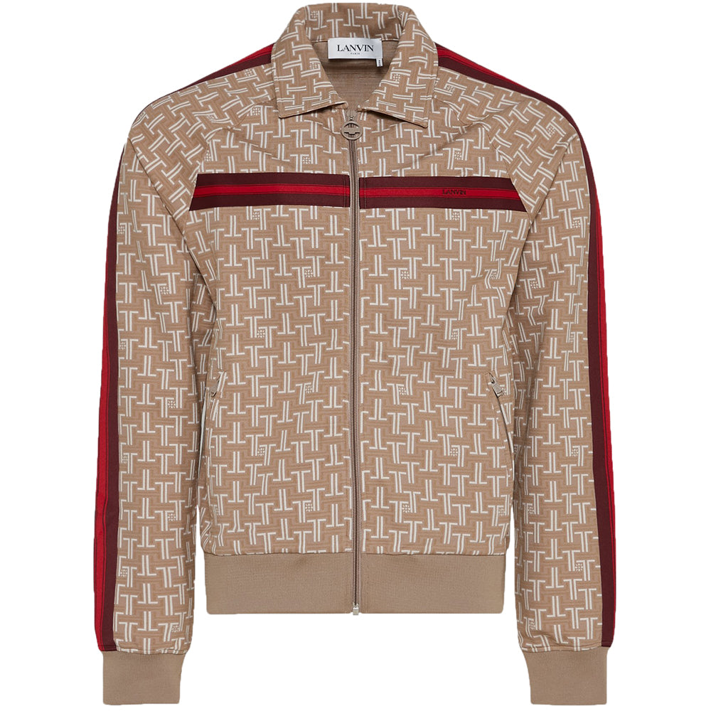 Lanvin Men's Sweater Zip Top Beige L