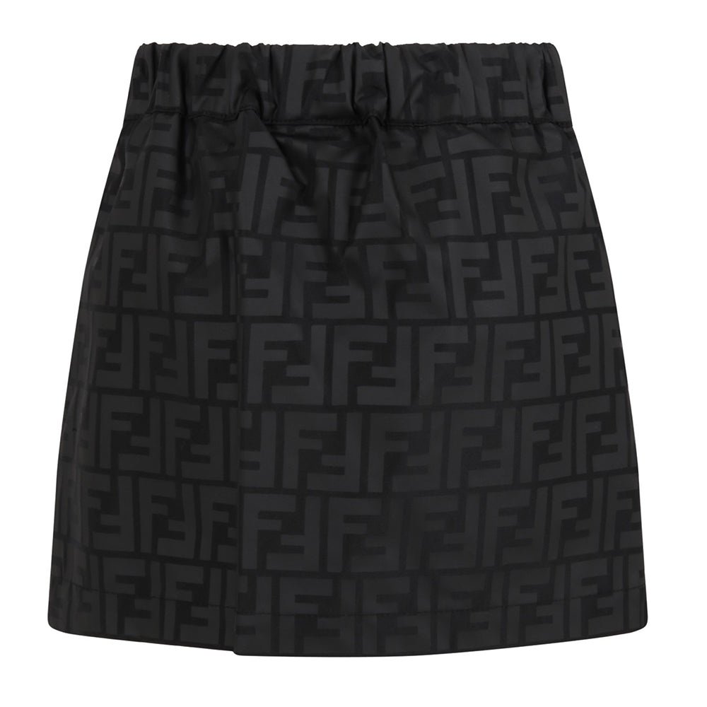 Fendi Girls FF Logo Skirt Black 12A