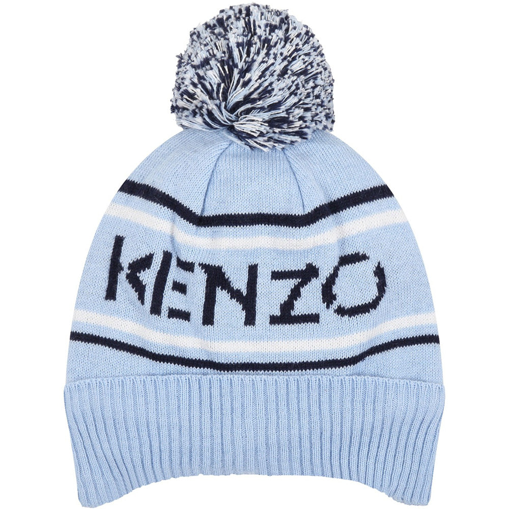 Kenzo Baby Boys Logo Wool Hat Blue - One size BLUE