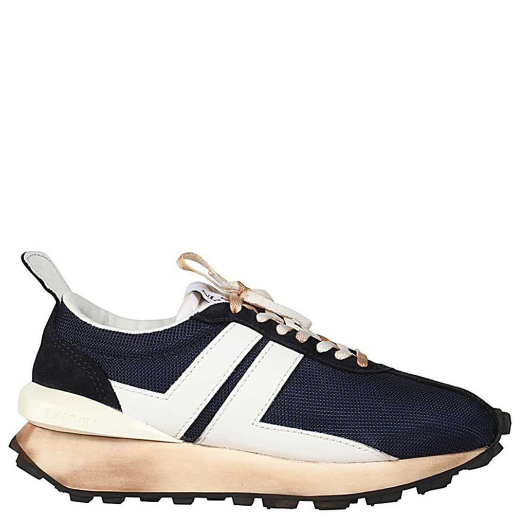 Lanvin Mens Running Mesh Sneakers Navy UK 9