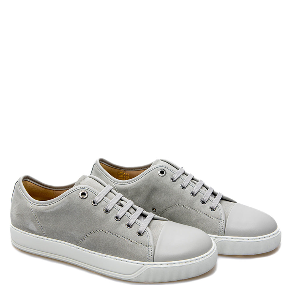 Lanvin Mens Dbb1 Suede Leather Sneakers Grey UK 10