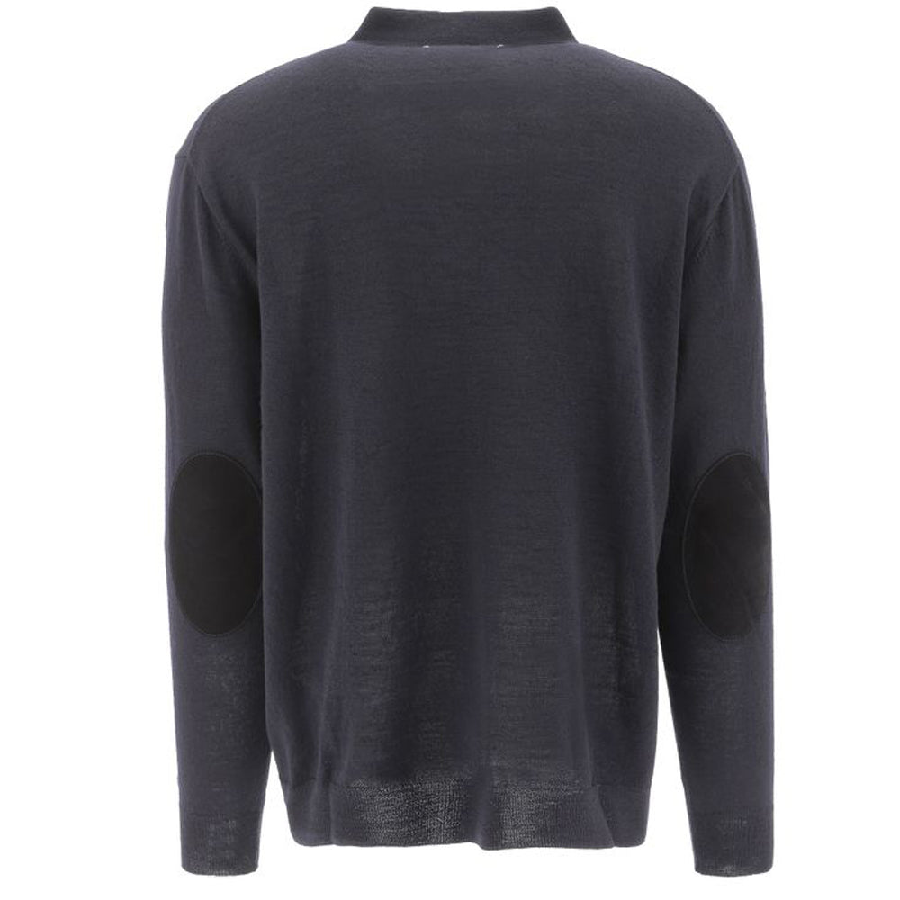 Maison Margiela Mens Elbow Patched Long Sleeves Jumper Grey S