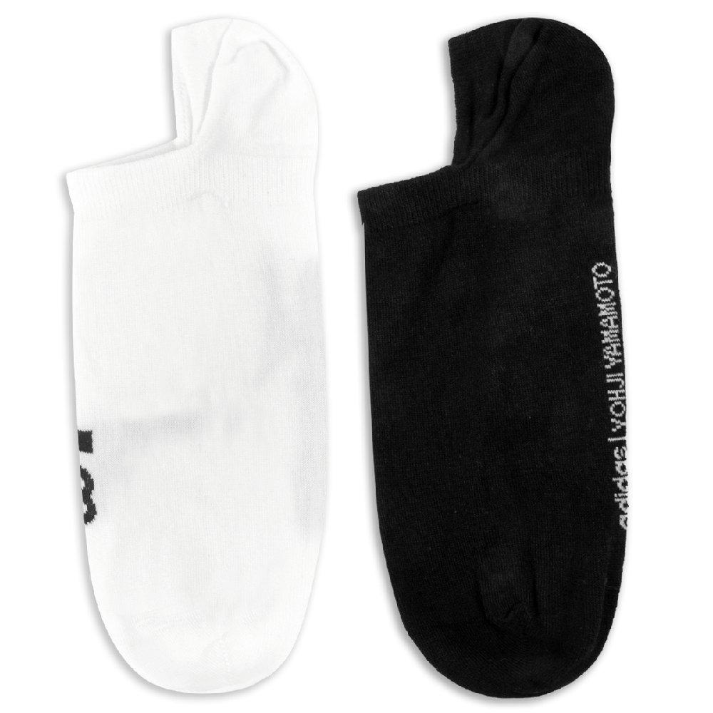 Y-3 Mens 2 Pack Ankle Socks Black/white L Black