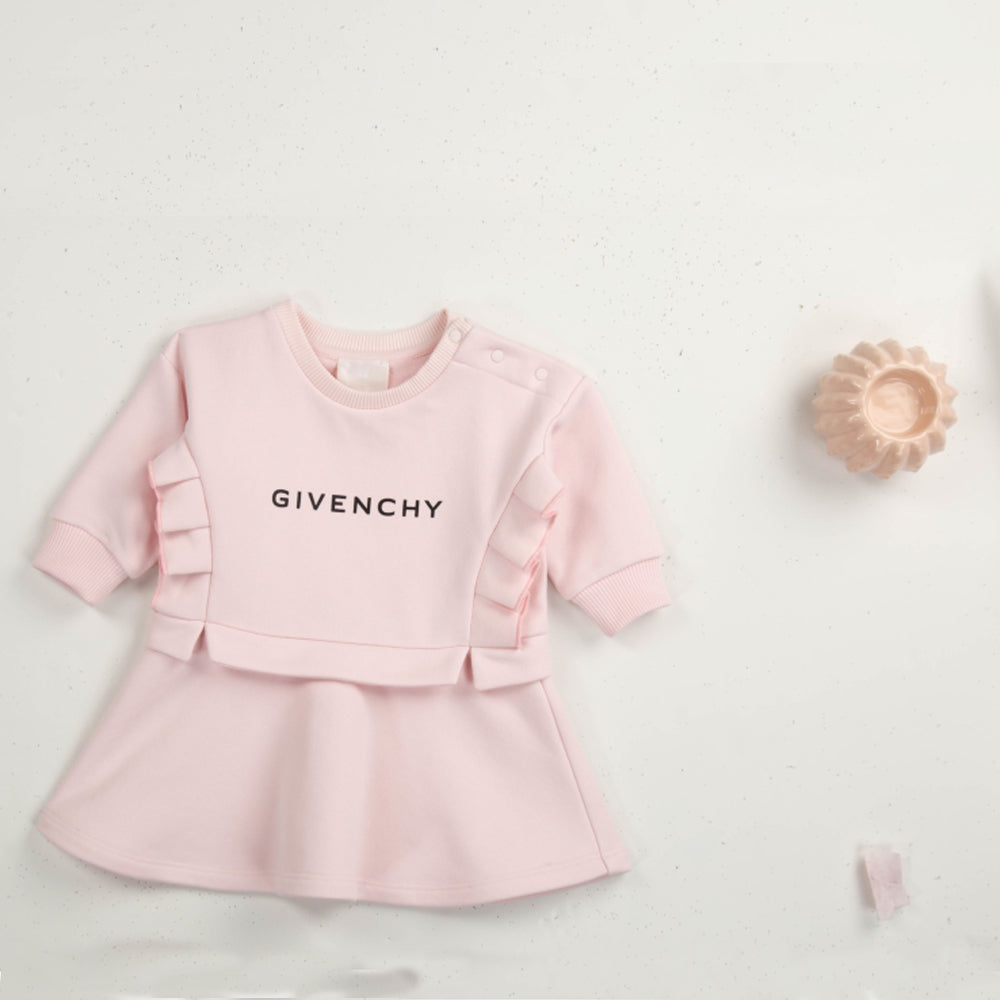 Givenchy Girls Logo Dress Pink 3Y