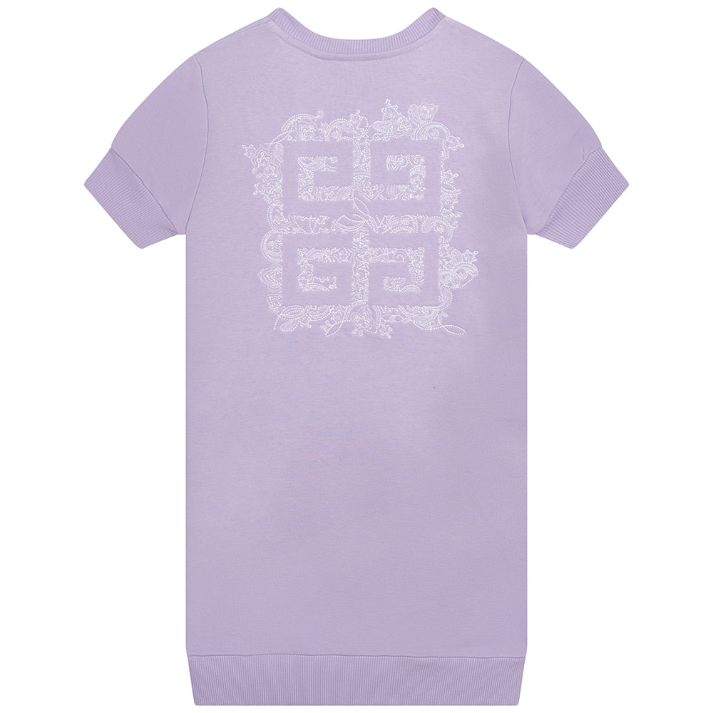Givenchy Girls Bandana Logo Dress Purple 8Y