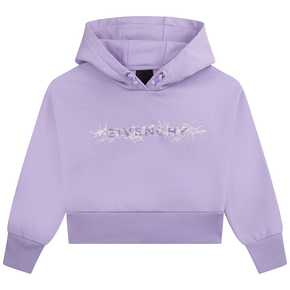 GIVENCHY GIVENCHY GIRLS LOGO HOODIE,H15272/925 -2