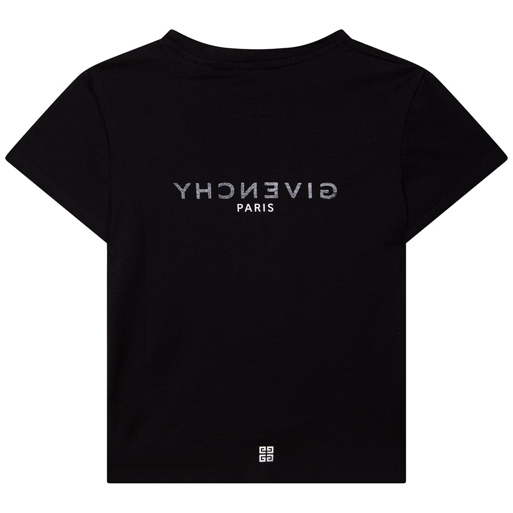 Givenchy Girls Reverse Logo T-shirt Black 14Y