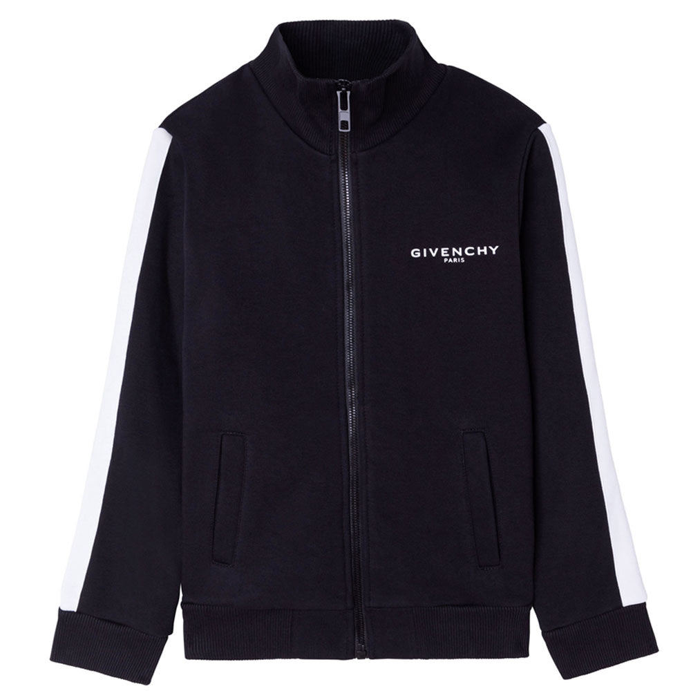 Givenchy - Boys Black Logo Track Top 10Y