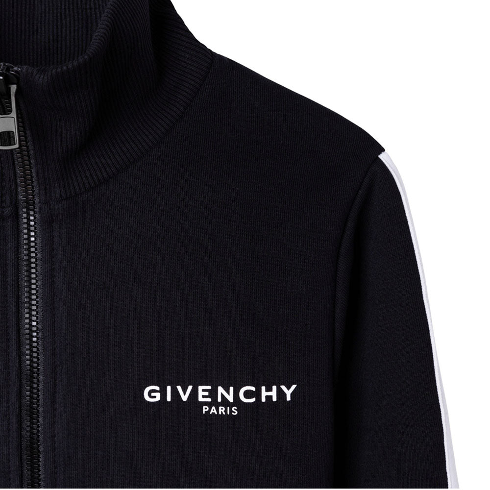Givenchy - Boys Black Logo Track Top 10Y