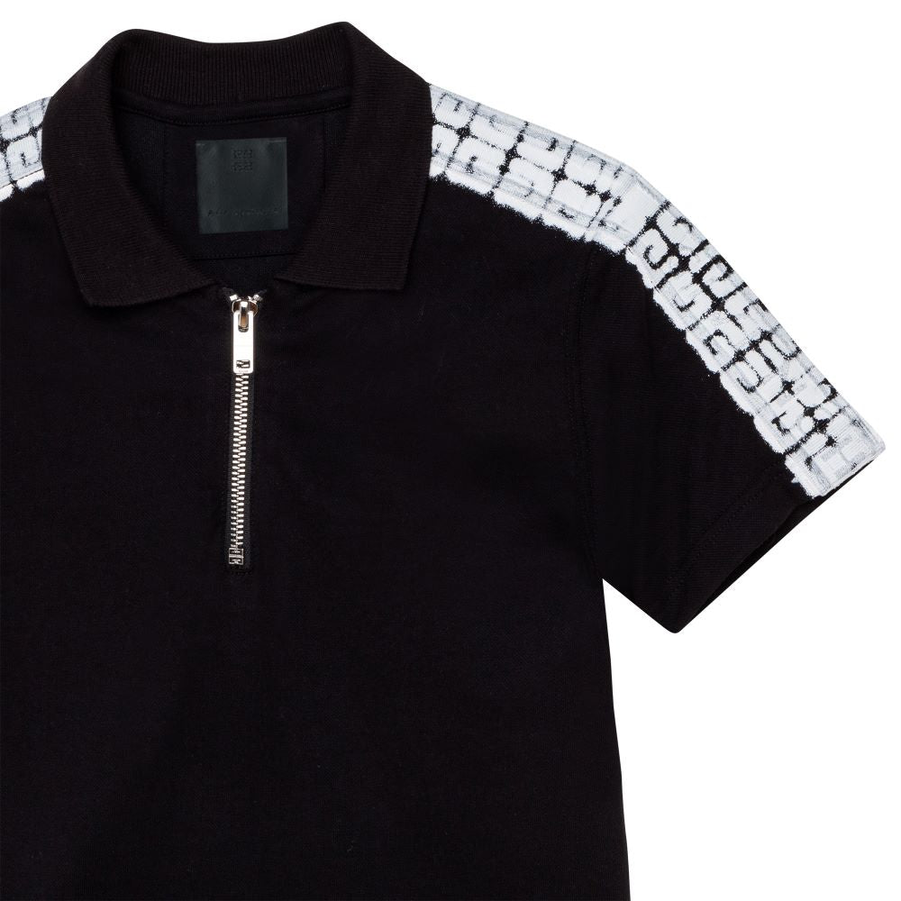 Givenchy Boys 4G Chain Polo Shirt Black 8Y